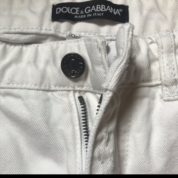 Dolce & Gabbana White Distressed Skinny Jeans Cute Fit - Sz 40